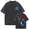 Camiseta Gráfica Bad Bunny Un Verano Sin Ti Vintage Lavada Moda Masculina Oversize Streetwear Femenina Camisetas de Algodón de Alta Calidad