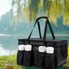 Insulated Lunch Bag with with Drink Carrier Food Delivery Bag Insulated Grocery Bags Food Carrier Catering Bag Cooler Bags