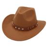 Rivet Tibetan Top Hat Belt Western Cowboy Hat Jazz Hat Guozhuang Dance Felt Hat Mongolian Sun Hat Wholesale For Men And Women