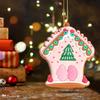 8/16Pcs Candy Color Christmas Gingerbread House Pendant Cabin Hanging Decoration  Navidad