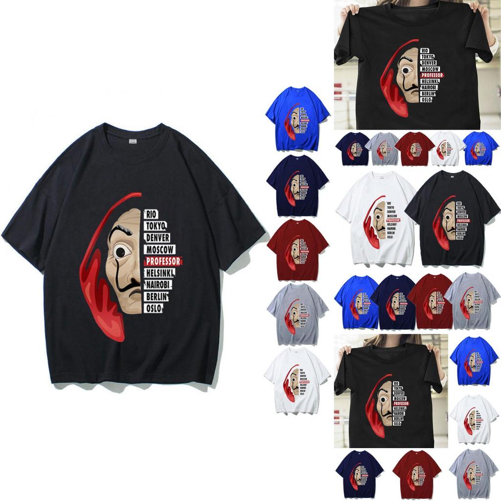 Bequemes La Casa De Papel T-Shirt für Money Heist Fans Unisex Kurzarm-Top