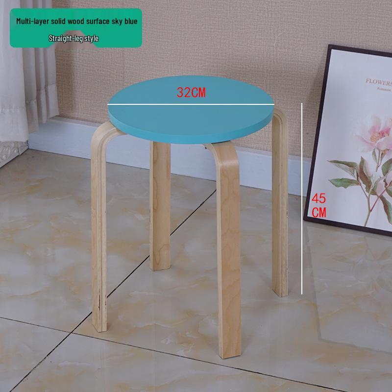 Solid Wood Stool - High & Low Styles: Commercial, Dining, Low, Simple, Adult Bentwood