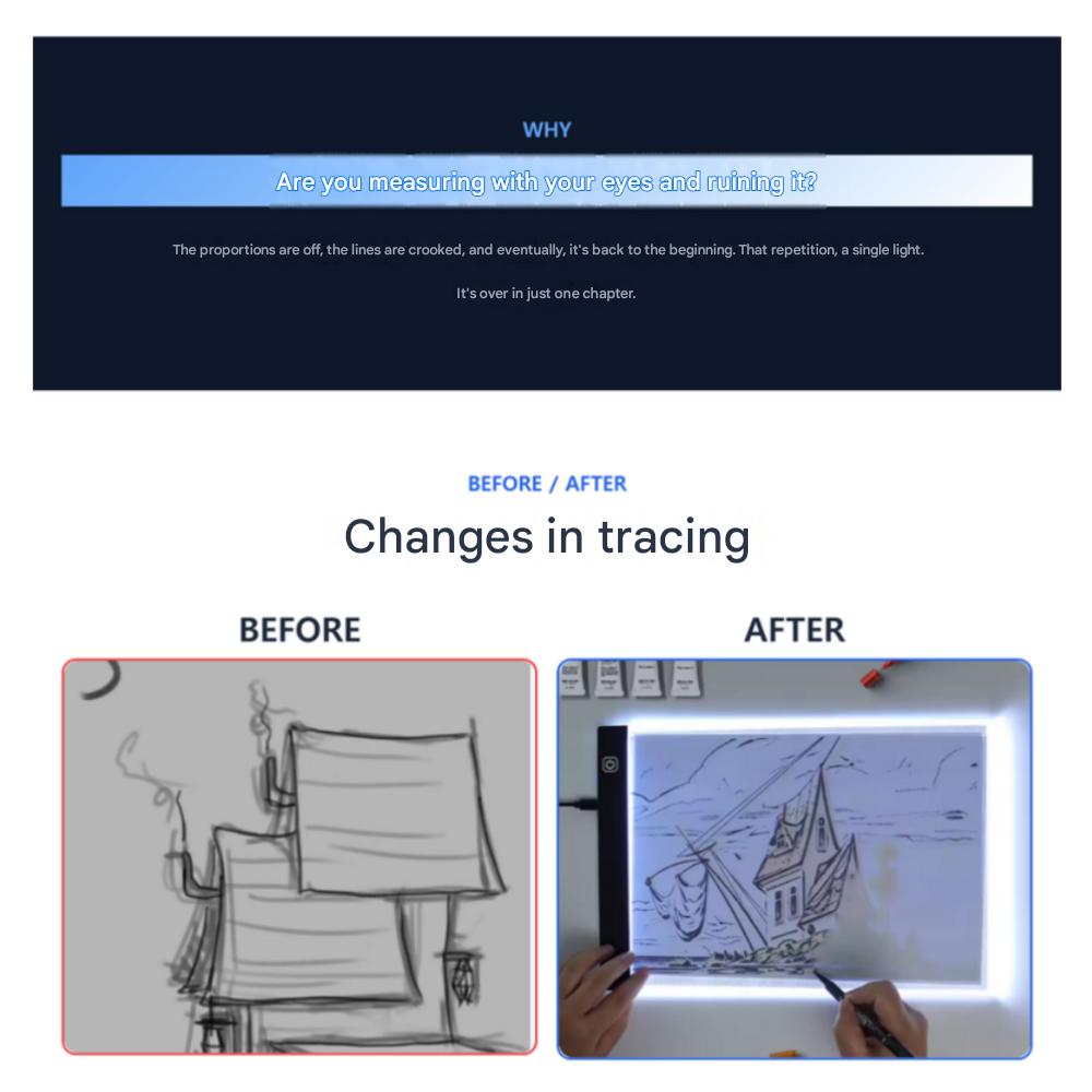 Toolmania A4 LED Drawing Pad Tracing Lightbox Copyboard