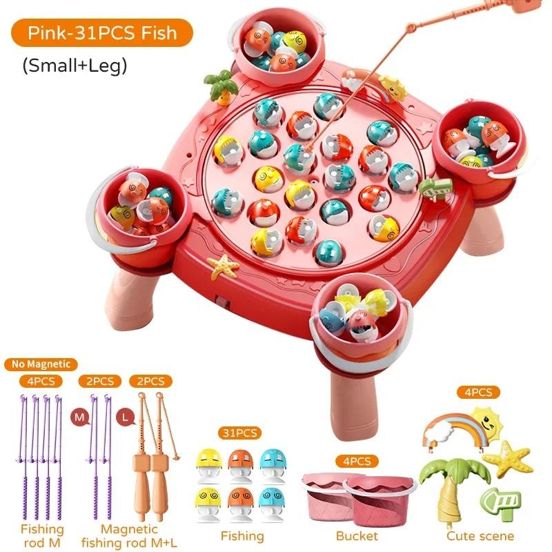 

Детская магнитная рыбалка для детей Электрическая игрушка-рыбалка С музыкой Вращающаяся игра Удочка для рыбы Обучение Подарки для малышей 3 лет
