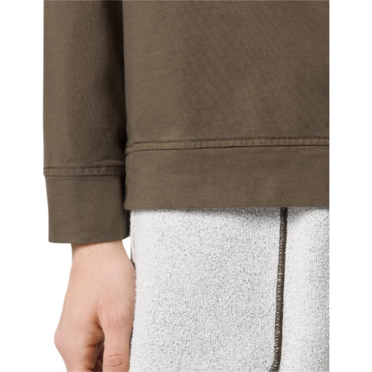 Stone Island Crew Neck Long Sleeve Solid Color Sweatshirt Men sweatshirt Military-Green K1S156100043S0A50-V0054