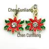 European & American Style Christmas Flower Fashion Earrings
