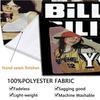 Arazzo da Parete con Nome Personalizzato Billie Eilish Appeso Estetico alla Parete Coperta in Tessuto Stampato Arazzi Decorativi per Camera da Letto Soggiorno Decorazioni per la Casa