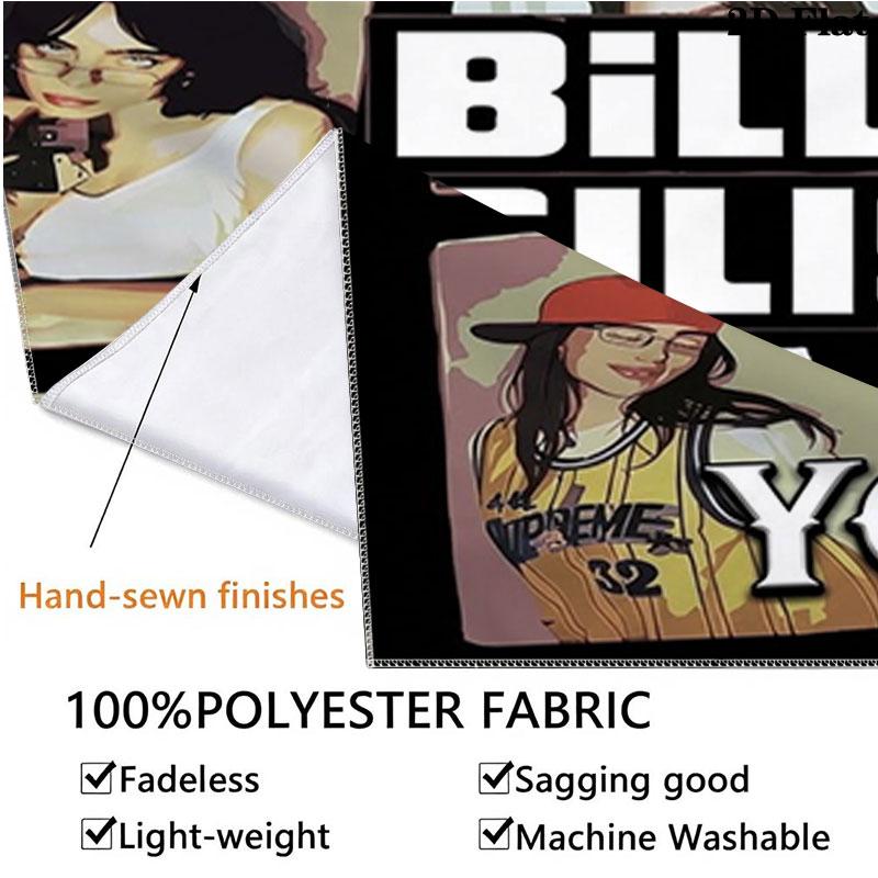 Arazzo da Parete con Nome Personalizzato Billie Eilish Appeso Estetico alla Parete Coperta in Tessuto Stampato Arazzi Decorativi per Camera da Letto Soggiorno Decorazioni per la Casa