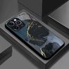 Abstract texture tempered glass phone case suitable for iPhone 17, 16, 15, 14, 13, 12, 11 Pro/Max/Plus shockproof and anti drop
