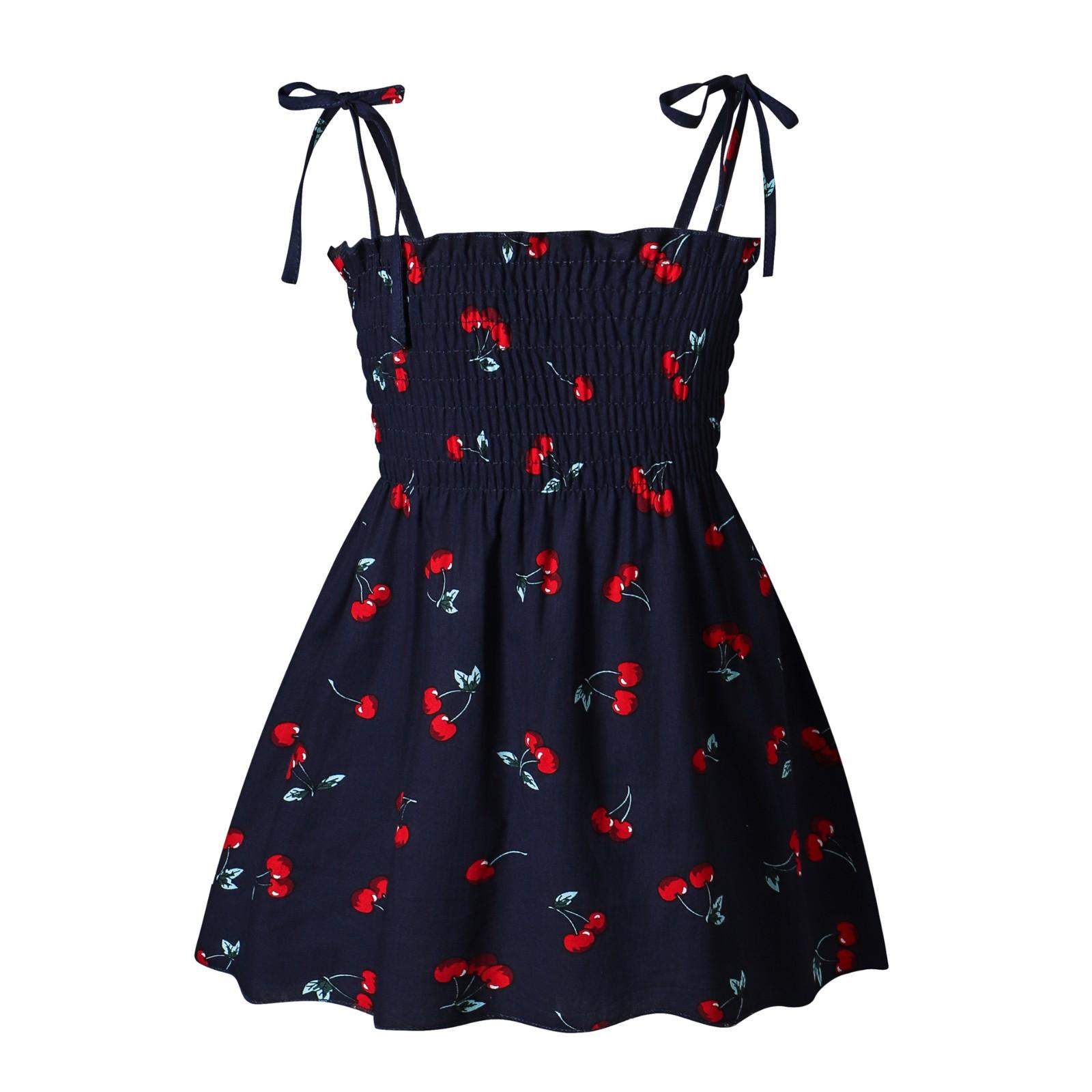 

Toddler Girl Dresses Casual Short-sleeve Straps Cute Floral Sundress Summer 110