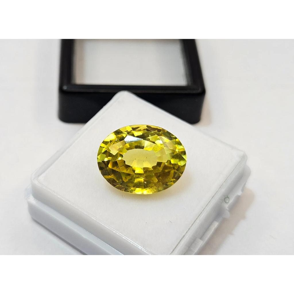 Beautiful Yellow Sapphire Oval Cut 10+ Ct Certified Loose Gemstone