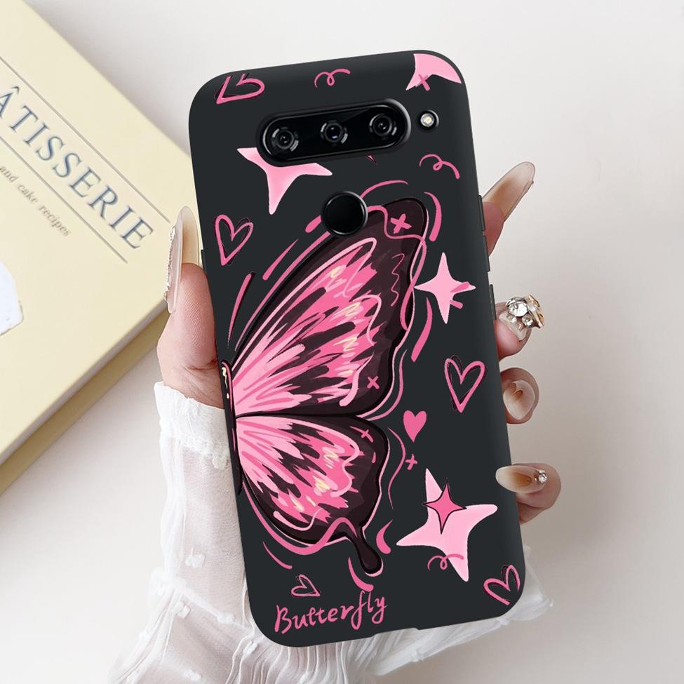 For LG V40 V50 ThinQ Case V50S ThinQ Cute Cartoon Cat Luxury Cool Shockproof Silicone Back Cover For LG V50S ThinQ 5G Phone Case