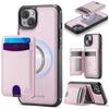 JEEHOOD J10 Flip Card Bag MagSafe Split RFID Leather Phone Case