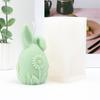 Niedliche 3D Osterhase Eiform Kerzenform DIY Blumengeprägte Tier Gips Dekorationswerkzeug Festivals Basteln Oster-Thema