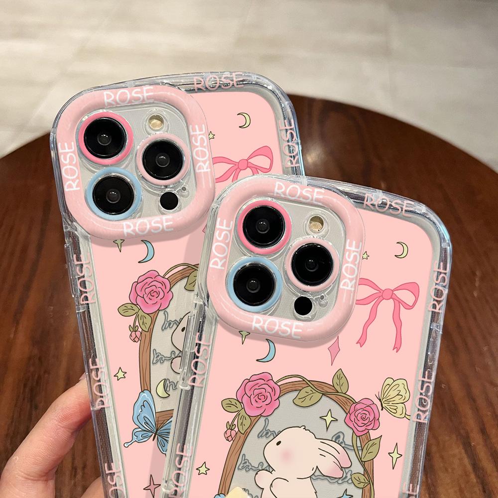 Mobile Phone Cases for iPhone 11 13 XR 15 Pro Max 12 14 Pro Max Case iPhone 16 7 Plus 8 Plus XS Max Cartoon Pattern Anti-drop Protection Shockproof