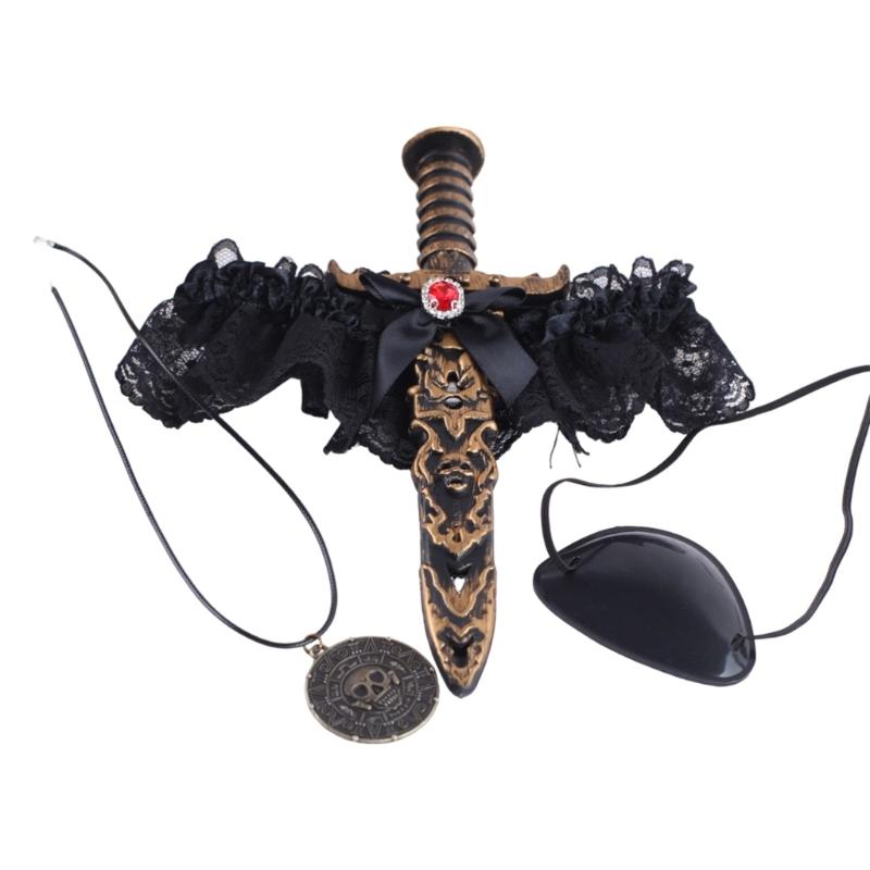 Pirate Outfit Easy Wear Design Practical Stitching Costume Accessories Perfect For Stage Performances And Event