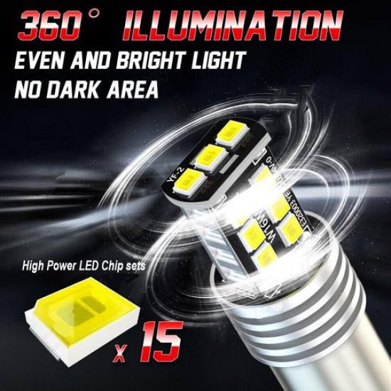 2x 15-SMD white LED Front Turn Signal Light DRL Bulbs For Chevy C1500/K1500