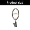 Metal Curtain Rings With Clips 25 Mm Interior Diameter Pack of 10 for Window Drapery Drapes Hanging, Divider Fabric, and Backdrops Display