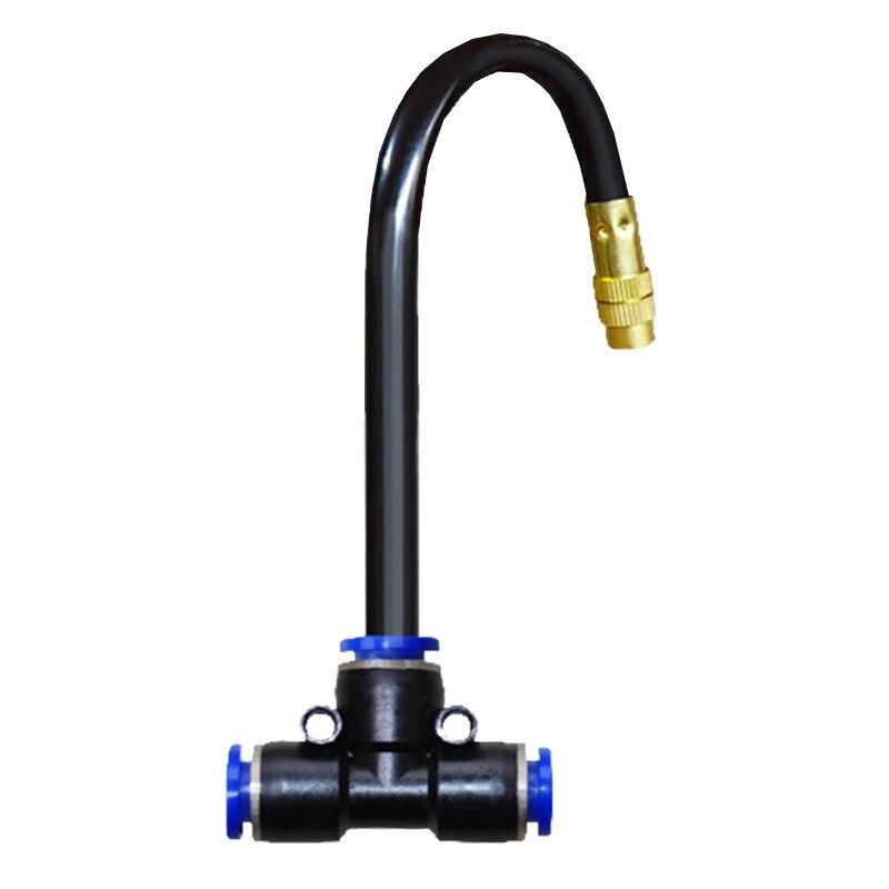 

Регулируемый распылитель тумана 360° вращающийся медный распылитель воды с 8 мм разъемом для автоматического полива садовых растений распыление 20cm чёрный