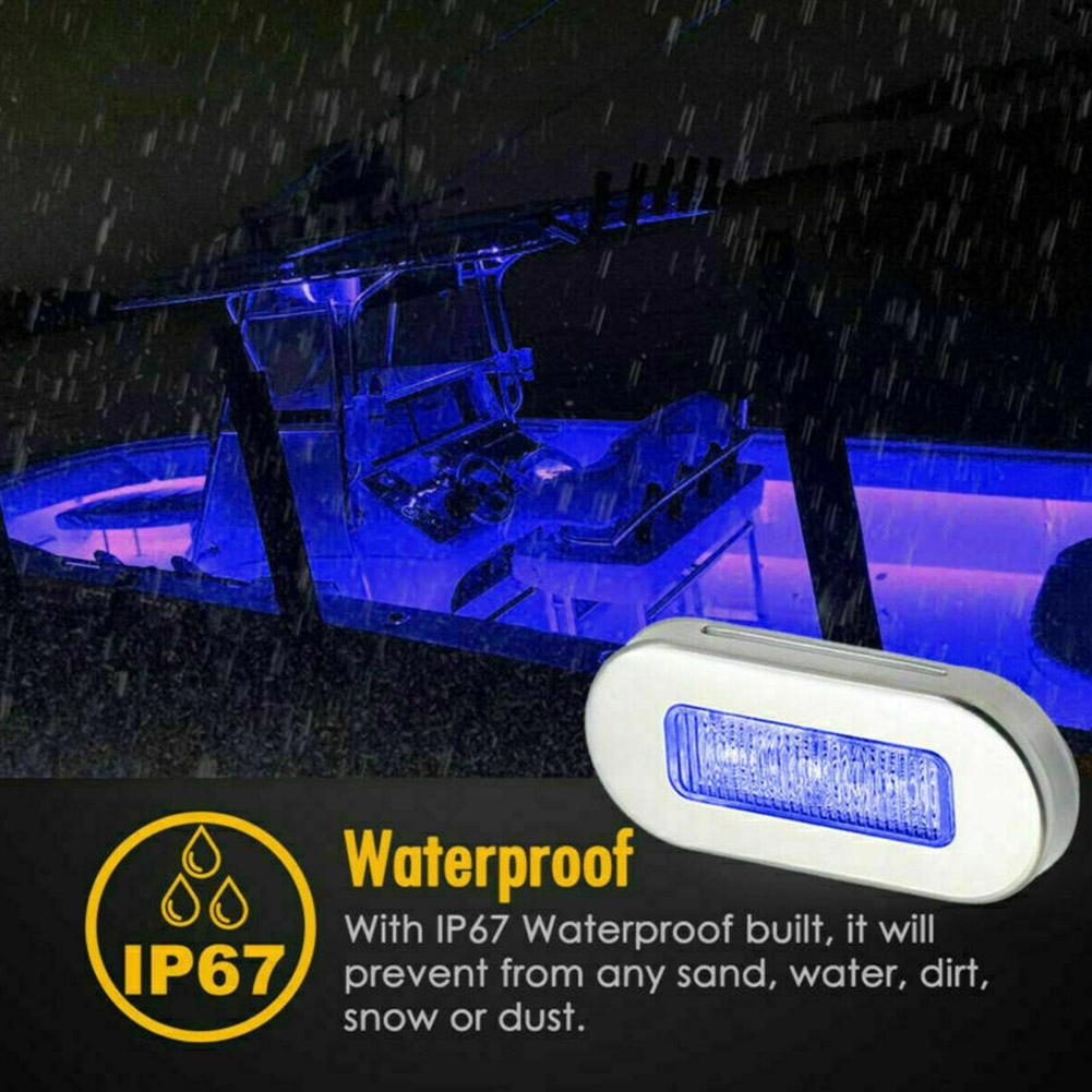 Waterproof Marker Light Yacht Marine Boat 3 LED 4x
