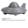 Yangyizhi 3D-gedrucktes UFO-Modell Figur, Sci-Fi-Raumschiff Dekoration, Einteilige Handwerkskunst mit klarer Textur, Mini-Ornament für Schreibtisch-Vitrine