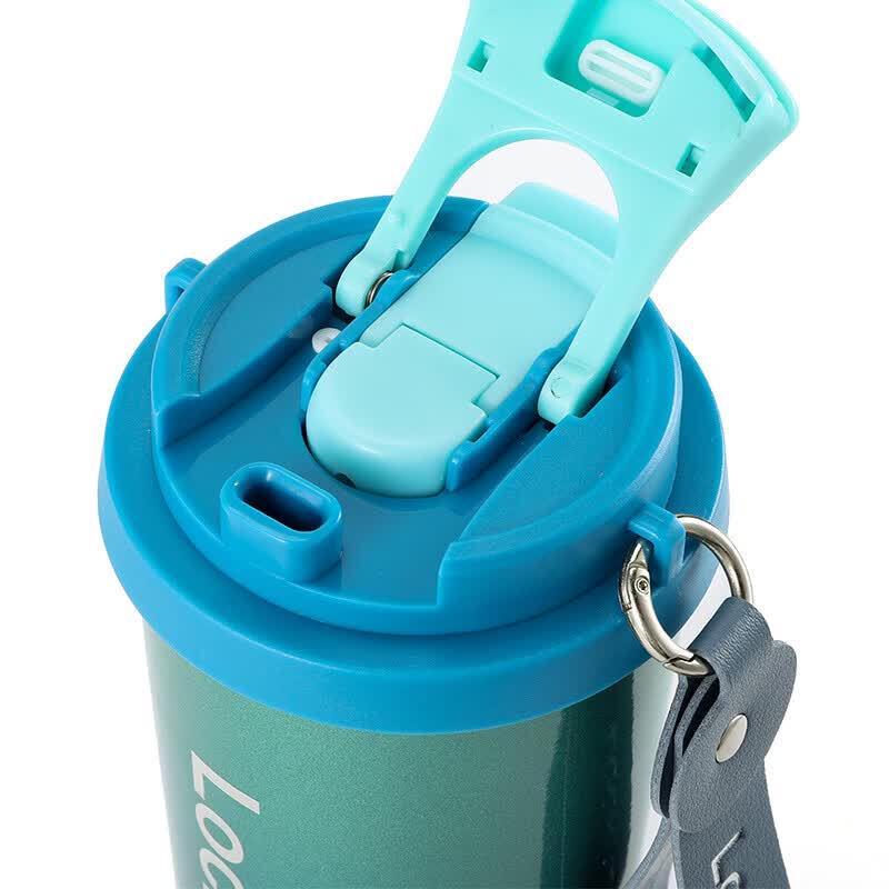 LOCK&LOCK Pure Titanium Dual-Drink Insulated Coffee Mug with Tea Compartment, 500ml