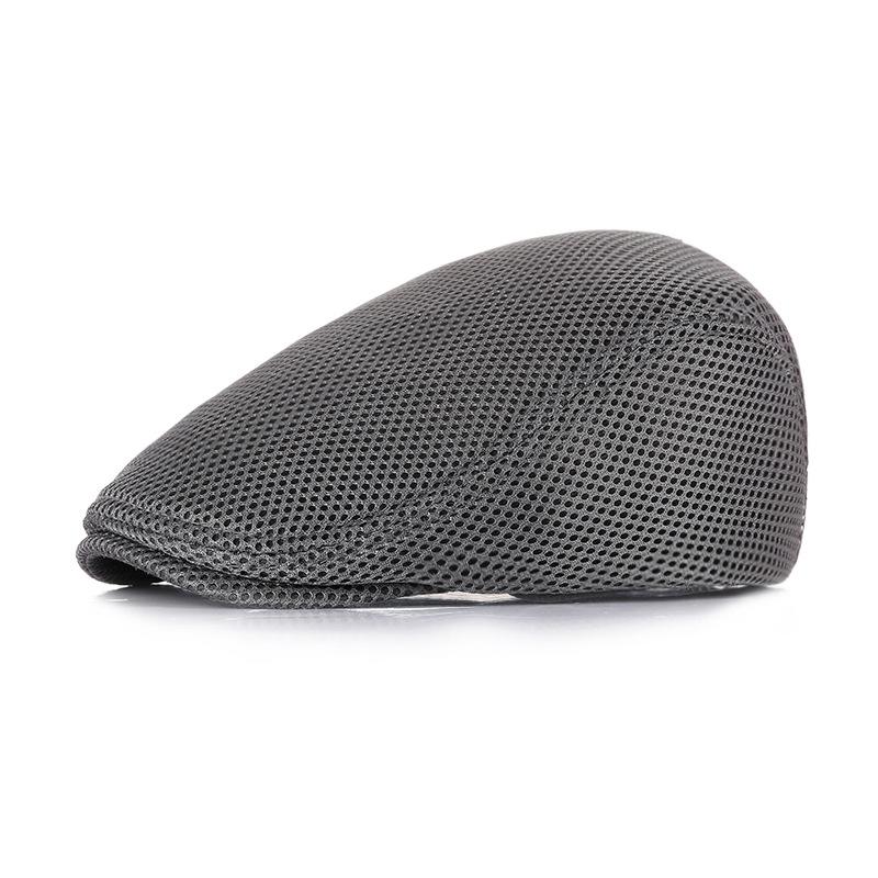 Men's Beret Adjustable Mesh Cap Cabbie Newsboy Hat Breathable Golf Driving Hat For Driving Sports Activities Casual Outings