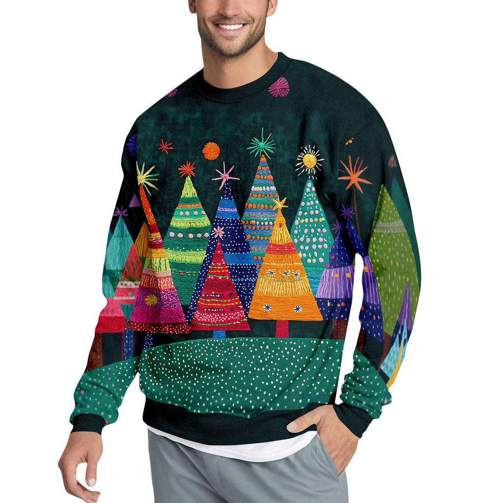 Vánoční potisk Volná pánská mikina