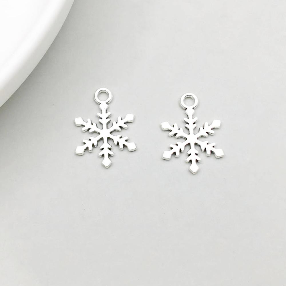 

Антикварный серебристый сплав Подвеска-шарм в виде снежинки для изготовления украшений своими руками