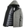 Men's Winter Hooded White Duck Down Thickened Middle-aged and Elderly Business Dad Winter Coat