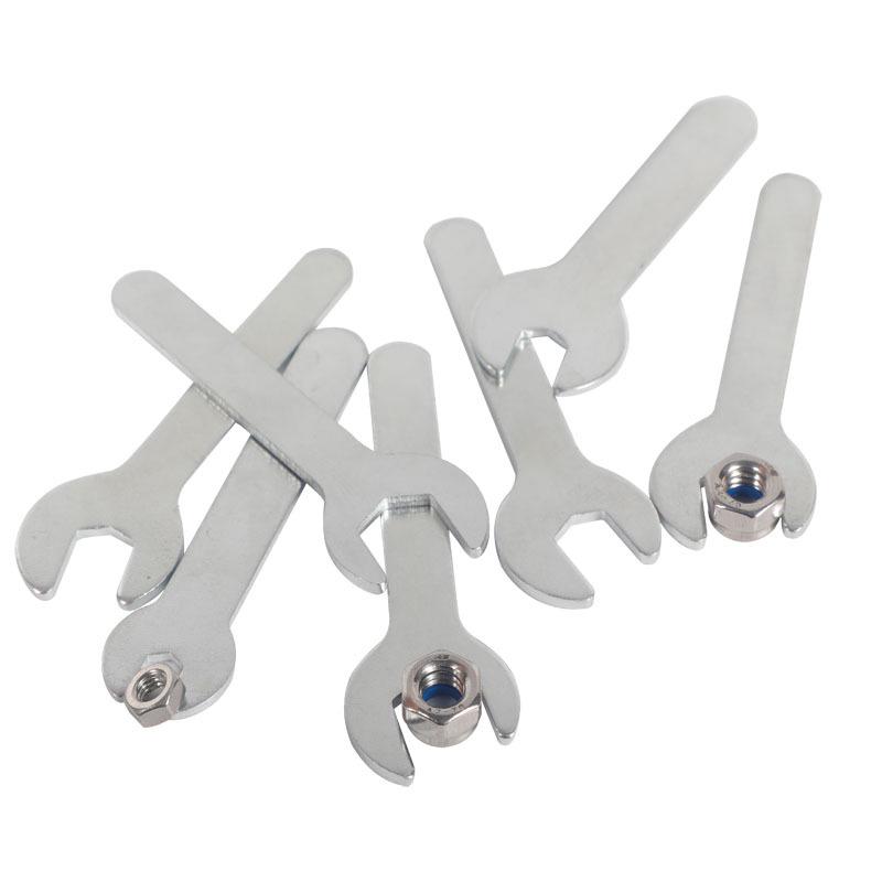 Simple Galvanized Single-Head Open-End Wrench - Thin Disposable Small Tool