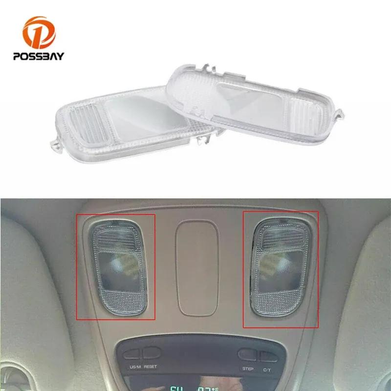 POSSBAY 2Pcs Car Overhead Console Dome Lights Cover Map Lamp Reading Light 5183270AA 5183271AA for Dodge Ram 1500 2002-2010