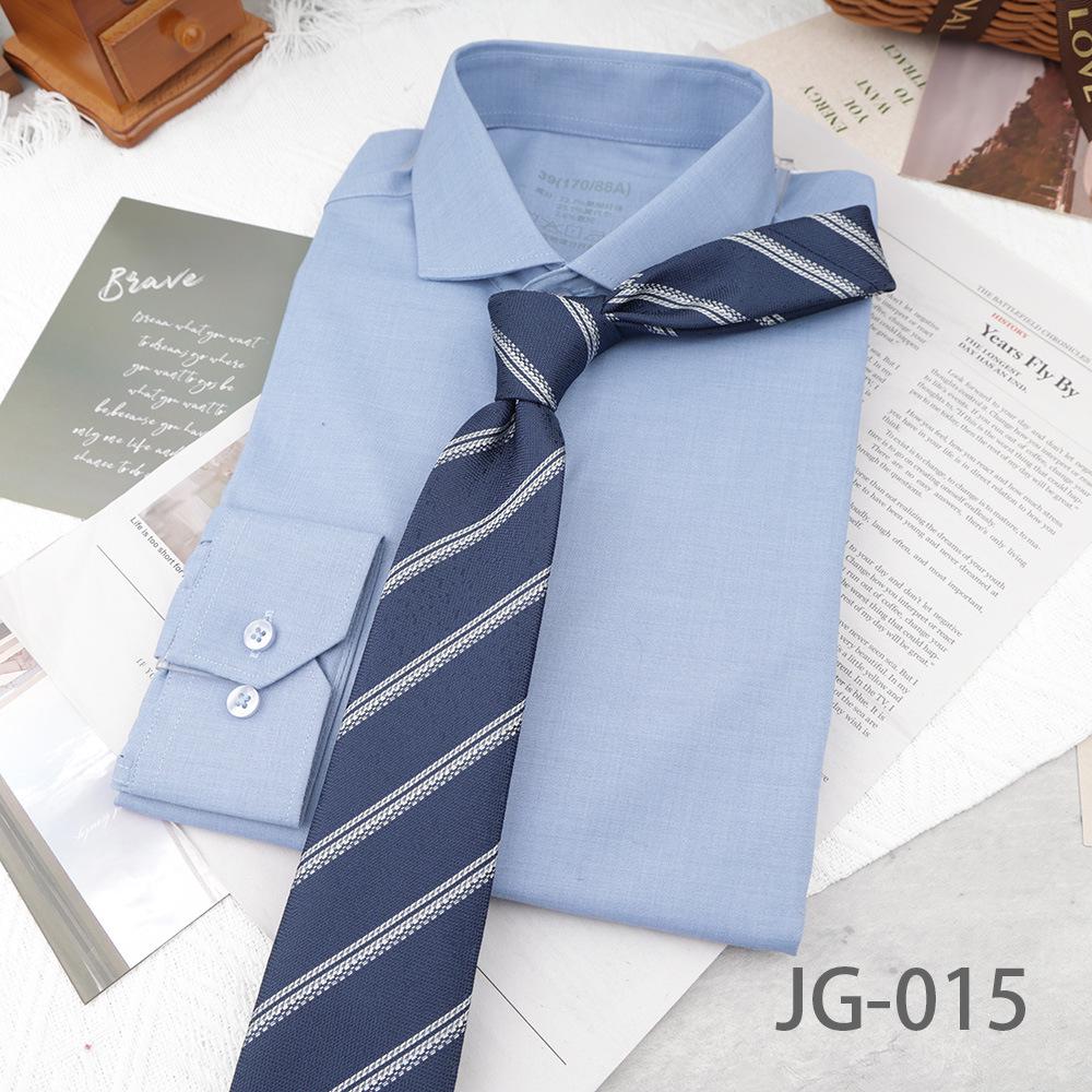 Men's 8CM Korean-British Style Jacquard Silk Striped Professional Tie