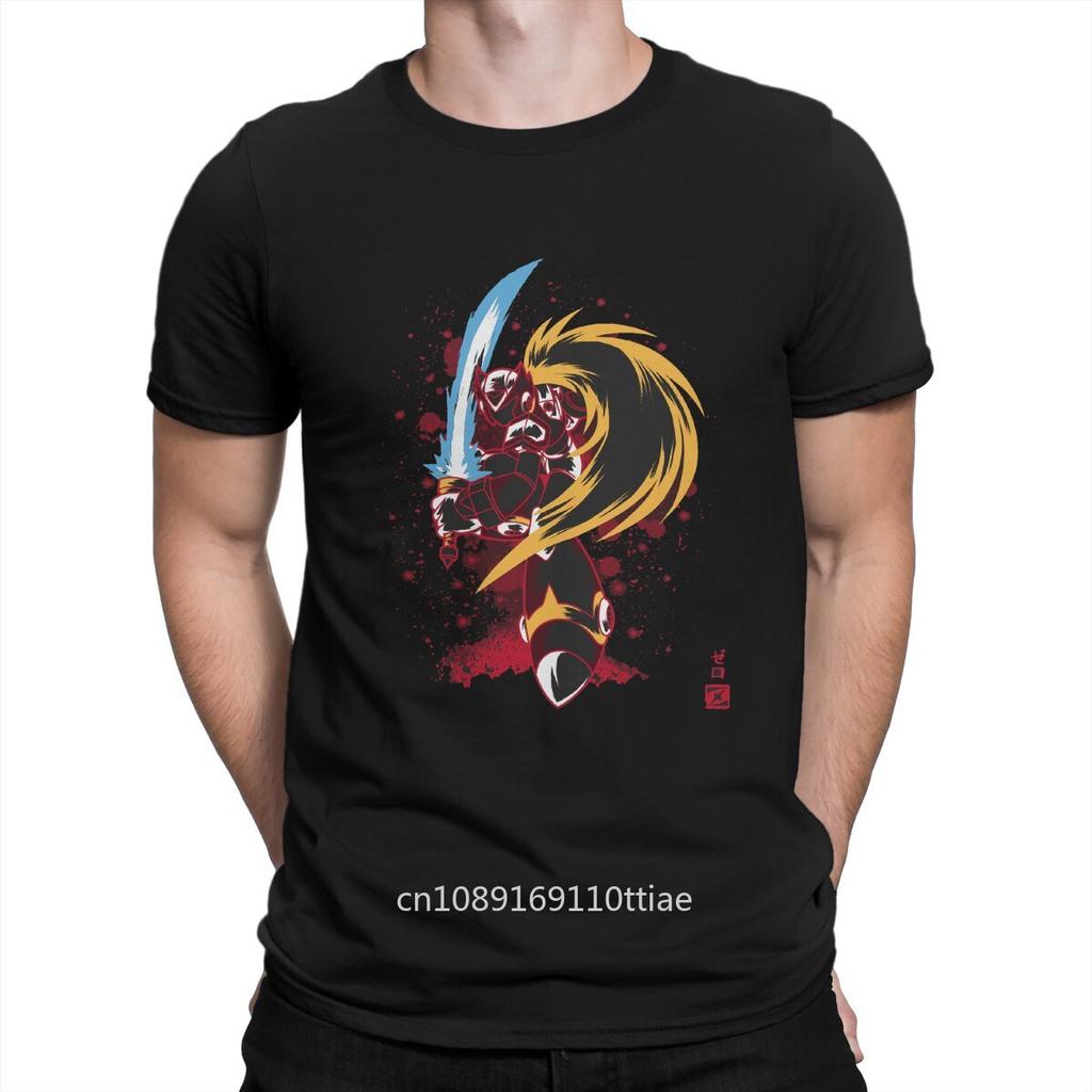 The Zero Style T-Shirts Megamans Novelty Cotton Tee Shirt Round Neck Short Sleeve T Shirts Classic Clothes Unisex