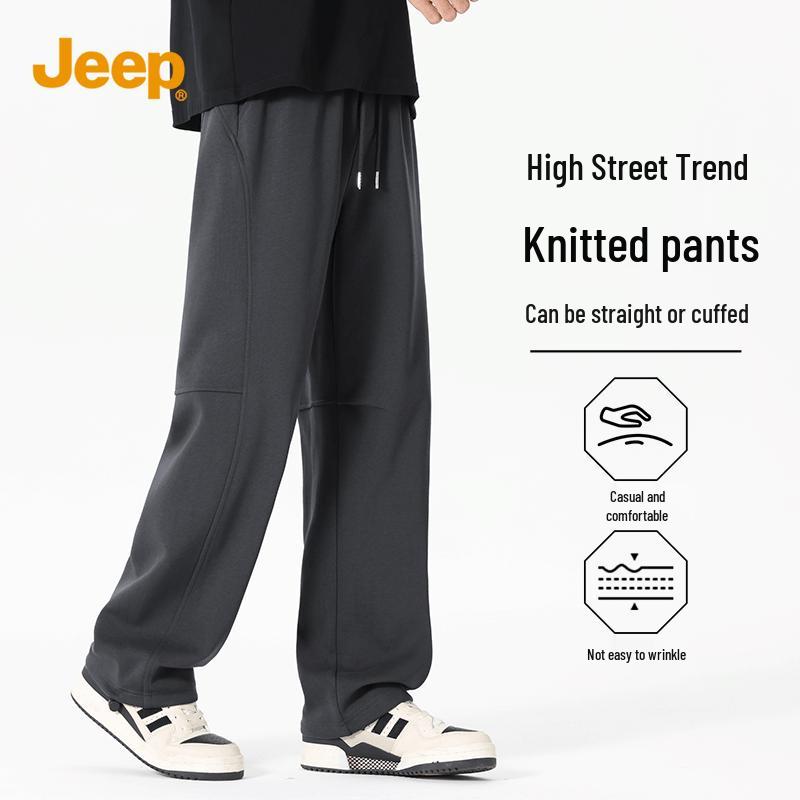 JEEP Men s Knit Straight-Leg Loose Casual Sports Pants L