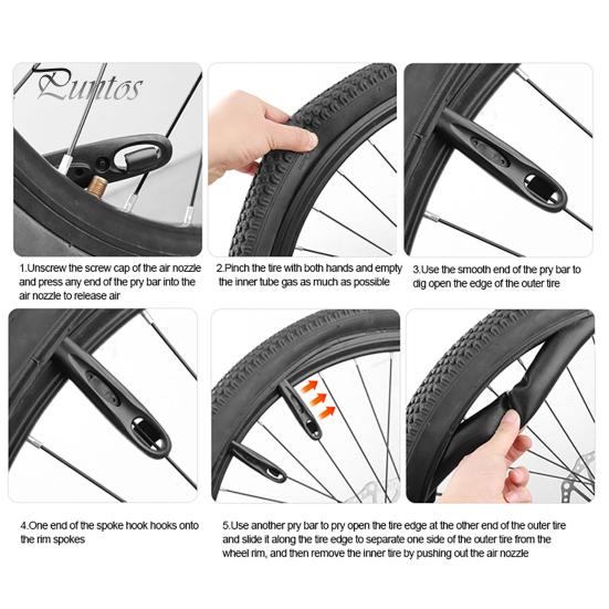 Bike Maintenance Tool Bicycle Tire Lever Tyre Spoon Ergonomic Design Rounded Edge Burr-Free Removal Reliable Safe to Use Mountain Premium