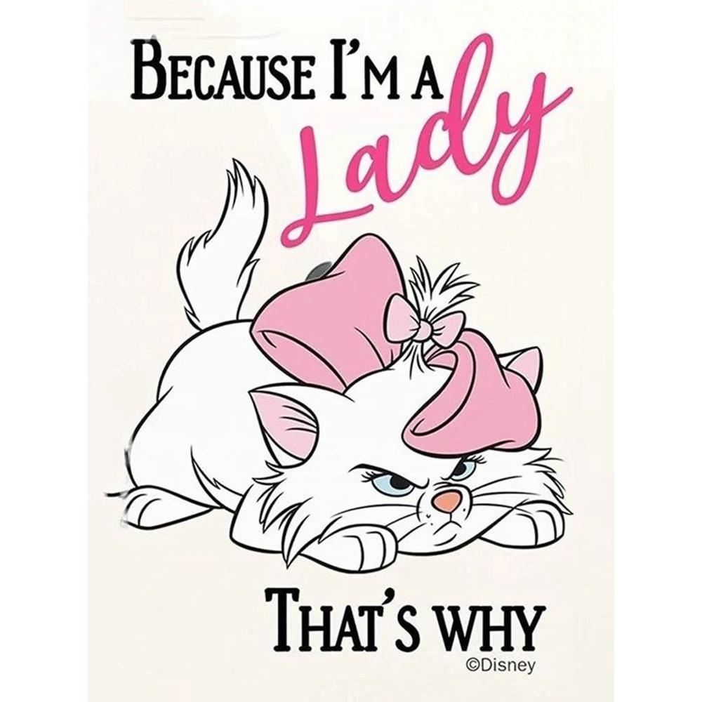 

Disney Diamond Painting Set Marie the Cat Lady A Charming Illustration Embroidery Wall Decoration DIY Set Gift Handmade Crystal 5D Diamonds Round 20x30cm