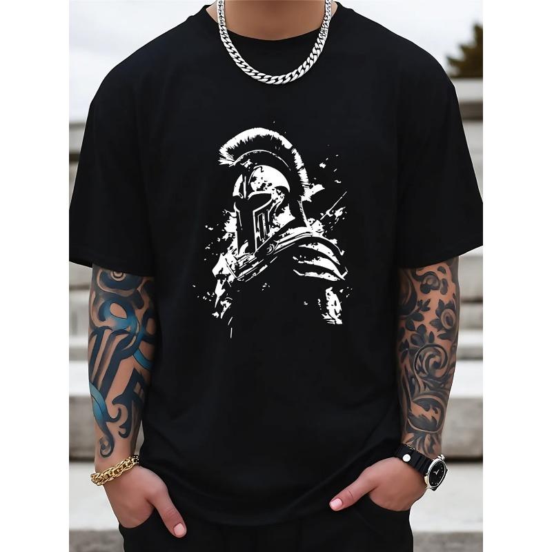 Taglie Europee T-shirt Estiva da Uomo Realizzata in, Caratterizzata da Tessuto a Maglia Micro-Elasticizzato, Design Stampato e Vestibilità Regolare, Perfetta per l'Abbigliamento Casual