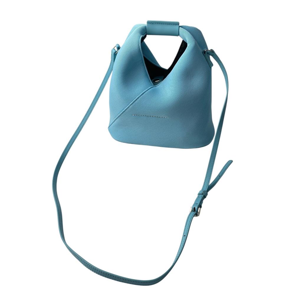 Used Maison MargielaShoulder Bag Blue canvas/leather Women