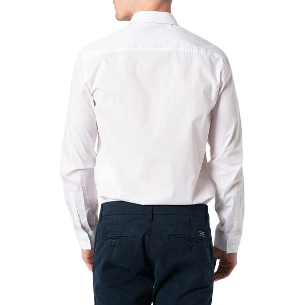 VERSACE JEANS COUTURE Shirts Men's White Lapel Moderate Shirt B1GWA6S4-30421-003