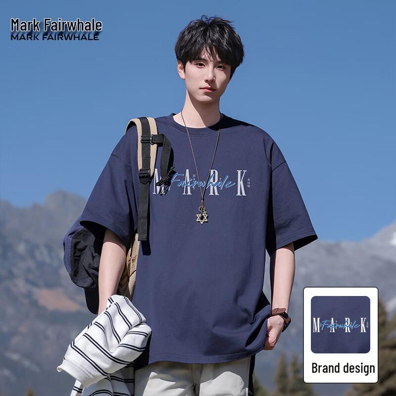 

Mark Hua Fei Men s American Retro Casual Short Sleeve T-shirt S