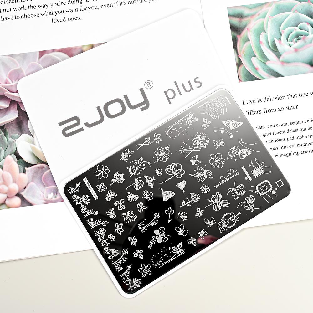 Destičky na ražení nehtů Zimní linky svetru s pruhovaným vzorem Šablony na nehty DIY geometrický kostkovaný design nehtová deska Obrázek Decoratio