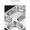 304 Stainless Steel 4-Compartment Divided Tray