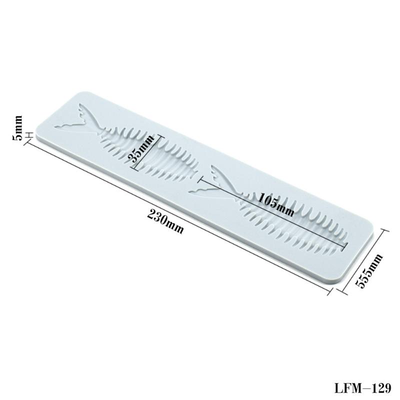 Flerhodeskalle Fiskebein Silikon Kakeform Baking Blonder Dekorasjonsverktøy For Kakekanter Kjøkken- og Baketilbehør Form