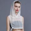 Gauzy Fake Lace Floral Collar With Cap Detachable False Collar Mesh Base Layer Top Versatile