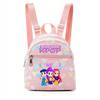 Kpop Synthetic Leather School Backpack for Girls Lightweight Candy Color Campus Bag