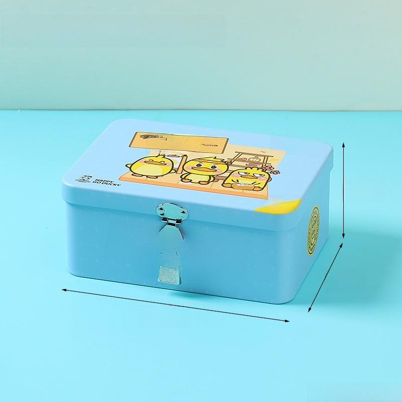 

Cartoon Iron Pattern Box For Desk Drawer And Home Office Decoration Storage StyleA,17.5*13*7.3cm