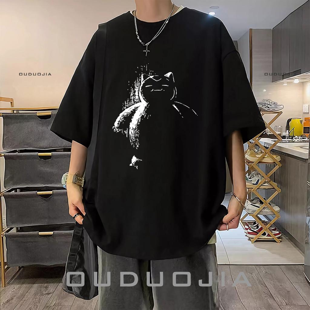Pokémon Pokémon Genji Cartoon Animation Loose Summer Mens and Womens Printed ShortSleeved Tshirt