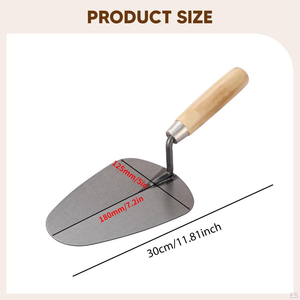 Concrete Trowel Brick Laying Ergonomic Masonry Hand Tool Mortar Finishing for Cement