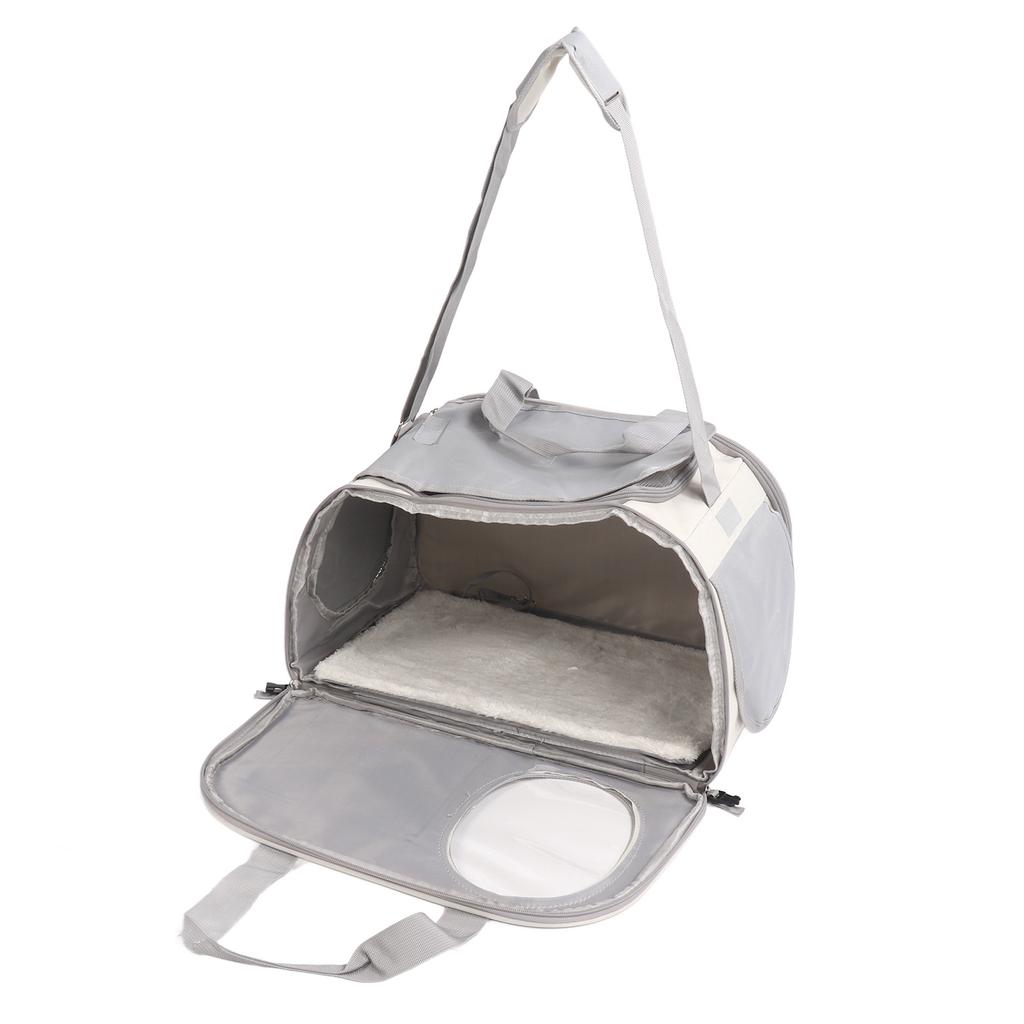 Transportor pentru Pisici Capacitate Mare Respirabil Pânză Oxford Portabil cu Laturi Moi pentru Exterior